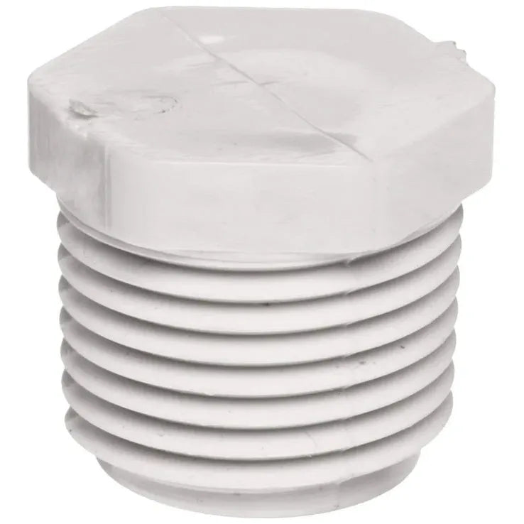 White PVC 3/4" Threaded Plug -450-007