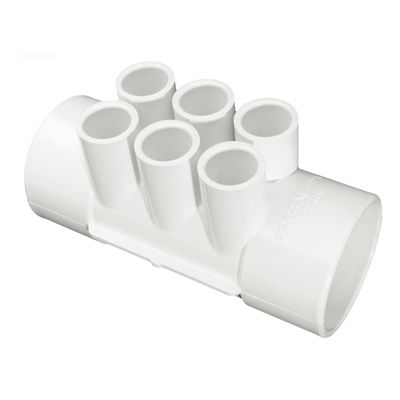 Waterway 2" S x 2 S (6) 1/2 Ports Manifold - 672-4110