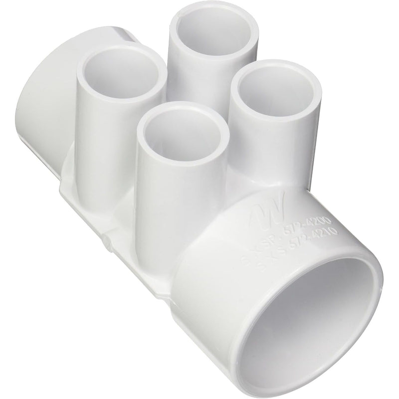 Waterway 2 Spg x 2 S x (4) 1/2 S Port Manifold - 672-4250