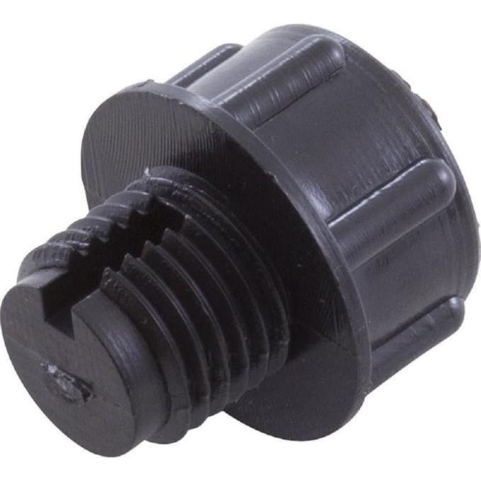 Waterway air relief valve plug and o ring for top load filter lid