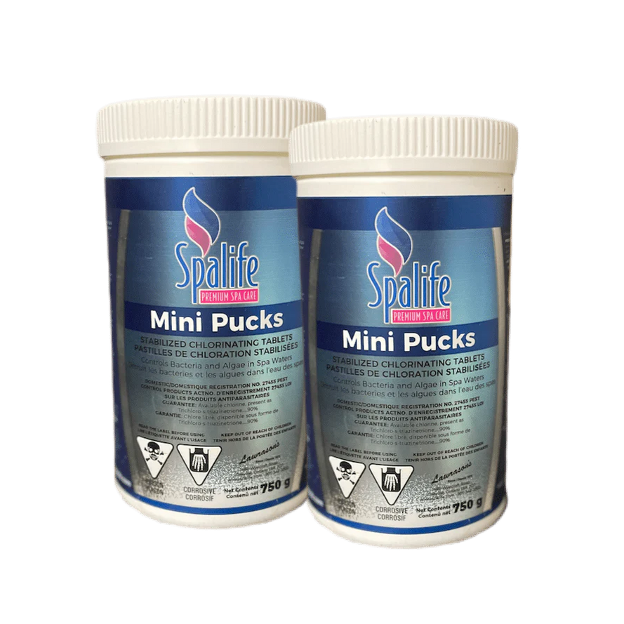 Spa Life Mini Chlorine Tabs Pucks 2 x 750g | Pool Store Canada