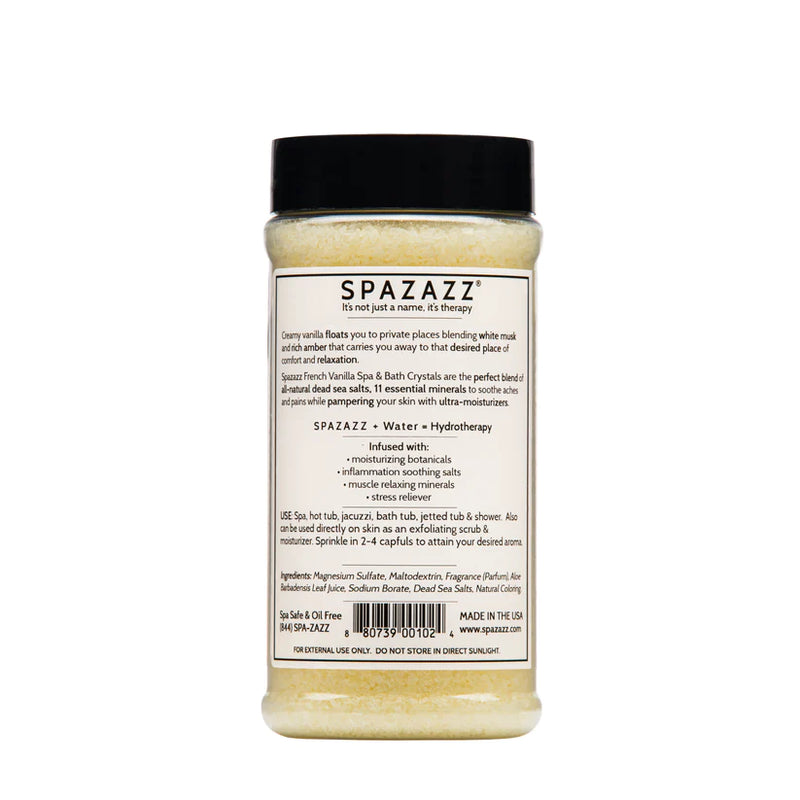 Cristaux d'aromathérapie à la vanille française chaude Spazazz Original 17 oz 482 g