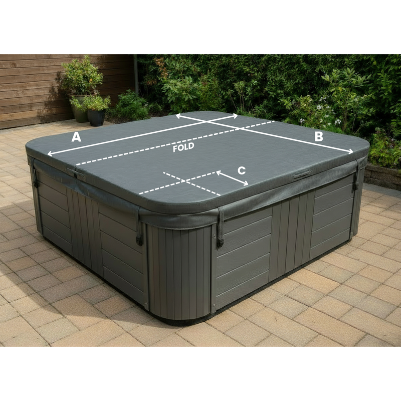 Hot tub Cover Radius Corner - Taper 5" - 4" 2lb Foam