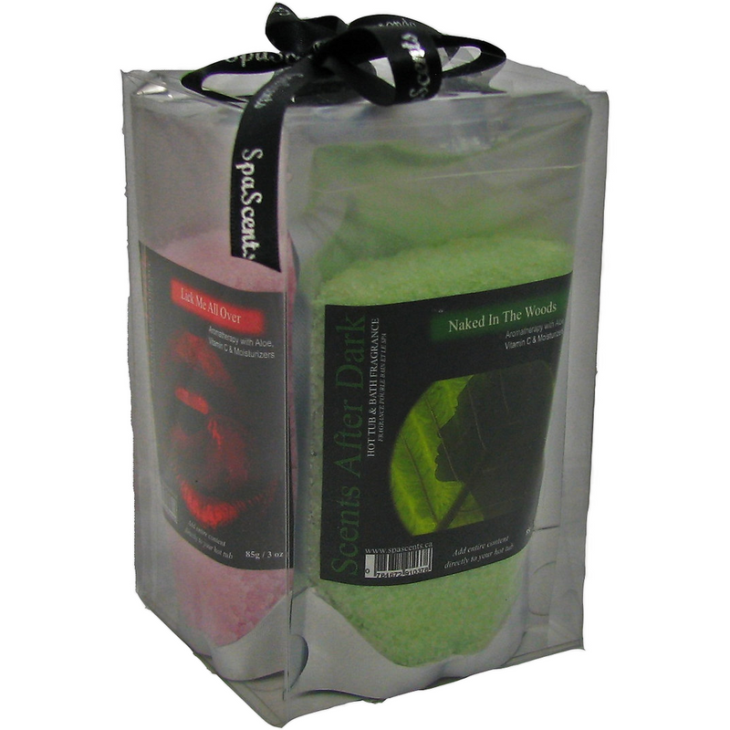 SpaScents AfterDark - Sachet Cadeau Cristaux d'Aromathérapie 4 x 85g 