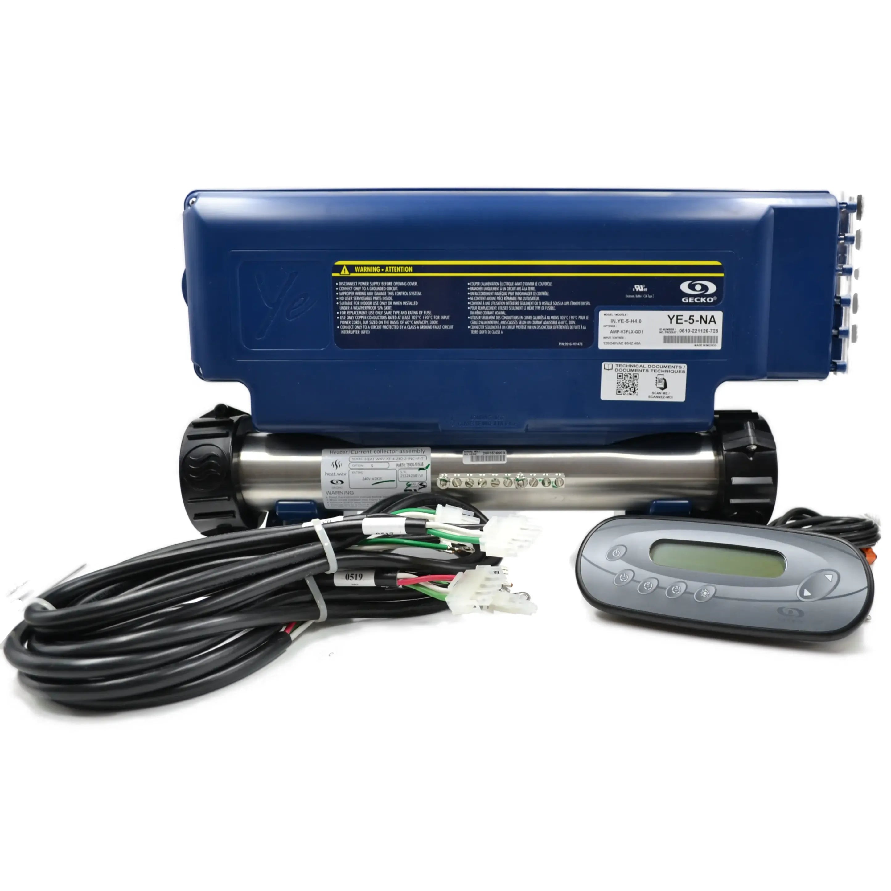 Gecko IN.YE-5 V3 Spa Control pack with IN.K450 Top Side control
