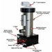 Universal Vertical Heater Kit, 4.0KW (C2500-3600ET-G) 27-V310-5T-K hot tub heater HydroQuip 