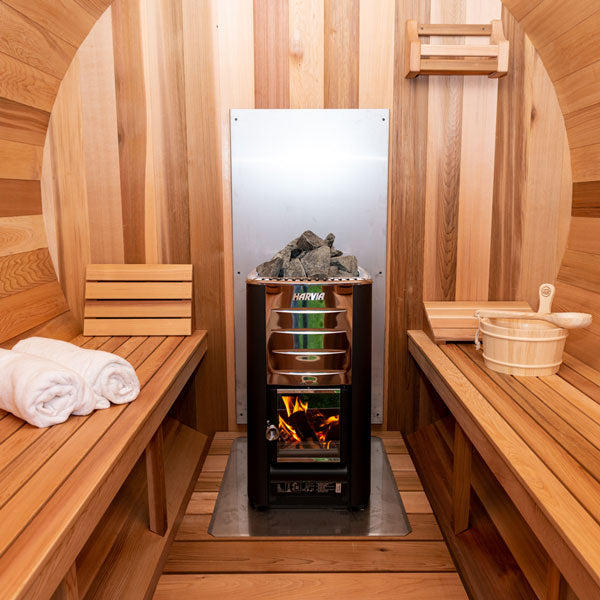 Harmony White Cedar Barrel Sauna 6'6" X 6'6"