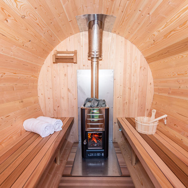 Harmony White Cedar Barrel Sauna 6'6" X 6'6"