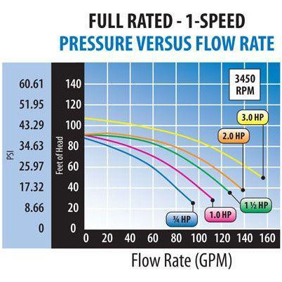 Waterways Champion 120 2hp 1 speed 230v Pool Pump - Pool Store Canada