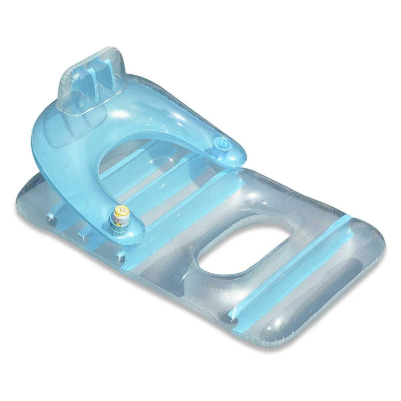  Swimways Float Pool Store Canada Deluxe Lounge Chair with Drinks Holder - Blue - Pool Store Canada
