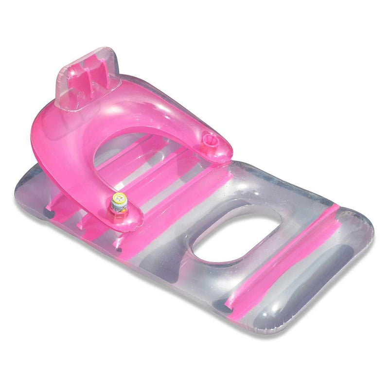  Swimways Float Pool Store Canada Deluxe Lounge Chair with Drinks Holder - Pink - Pool Store Canada