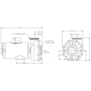 Aqua-Flo XP3 Flo-Master 56 Fr, 4.0hp 230V Pump, 2.5" inlet / outlet - Pool Store Canada