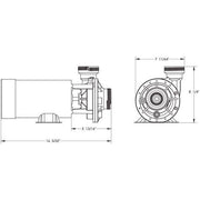 Waterway Hi-Flo 1.5hp 2 Speed 220v pump - 3420620-10 - Pool Store Canada