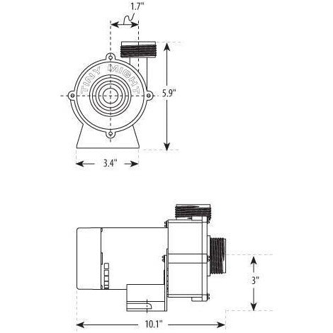  WaterWay Circulation pumps Pool Store Canada Waterway Tiny Might Hot Tub Circ Pump 230v - Pool Store Canada