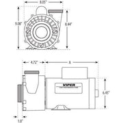 Waterway Viper 3.0hp 230v 2 speed pump - 3721221-1V - Pool Store Canada